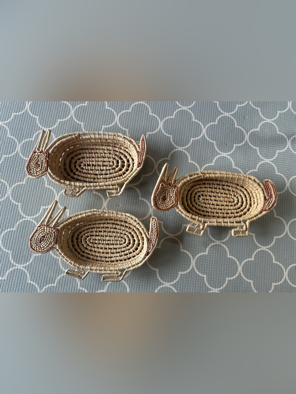 Vintage Armadillo, Handwoven basket for storage or wall art! X 3